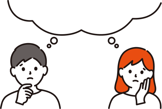 悩みながら考える二人の社員