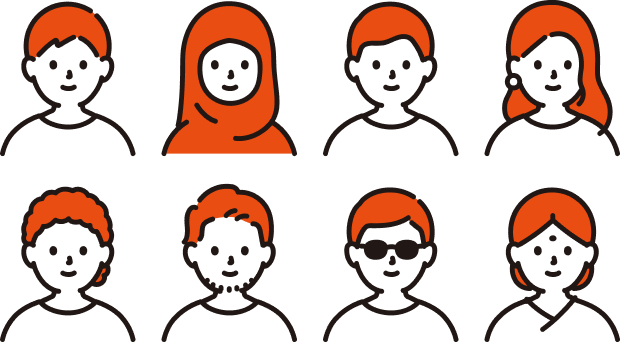 多様な社員のイラスト
