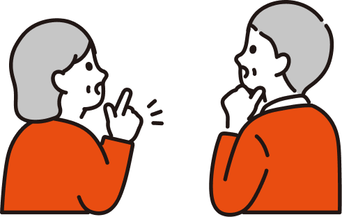 対話する二人の社員